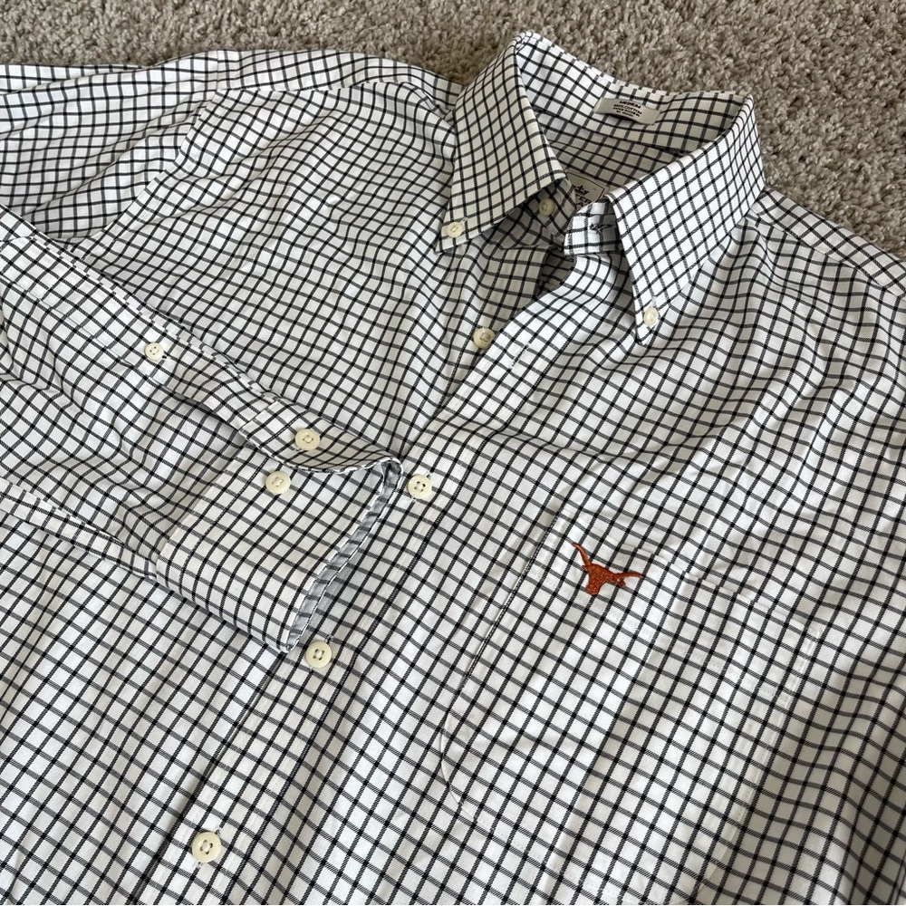 Peter Millar Longhorns University of Texas Button Down Long Sleeve Shirt
